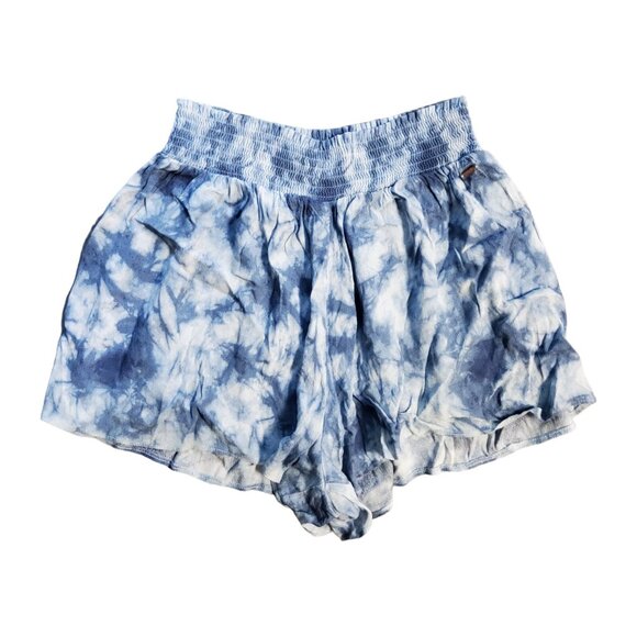 PINK Victoria's Secret Shorts Women's Size Small Blue Tie Dye Elastic Waist - Picture 7 of 7